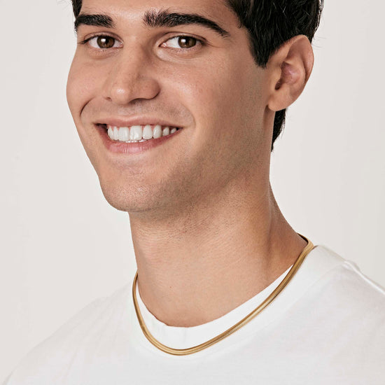 COLLAR DE ACERO SERPIENTE HOMBRE