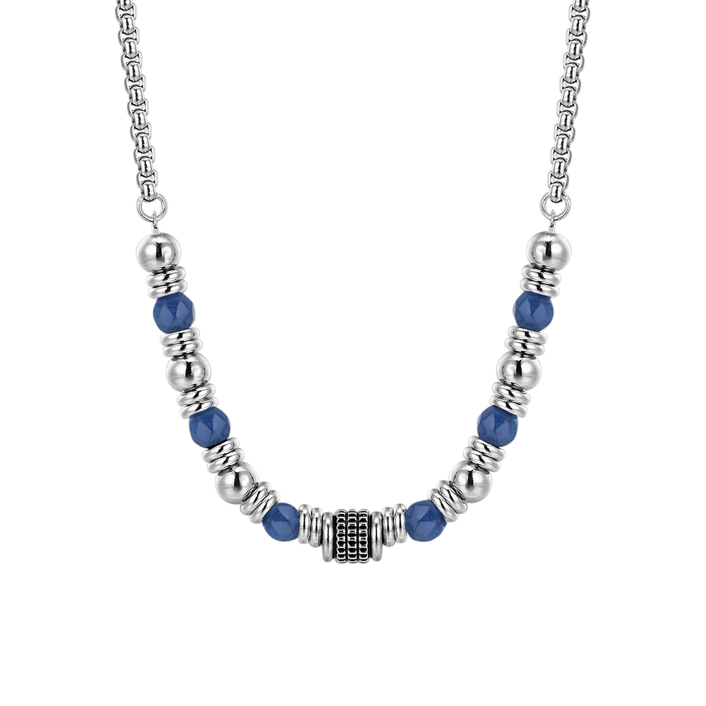 COLLAR ACERO SODALITA HOMBRE AZUL