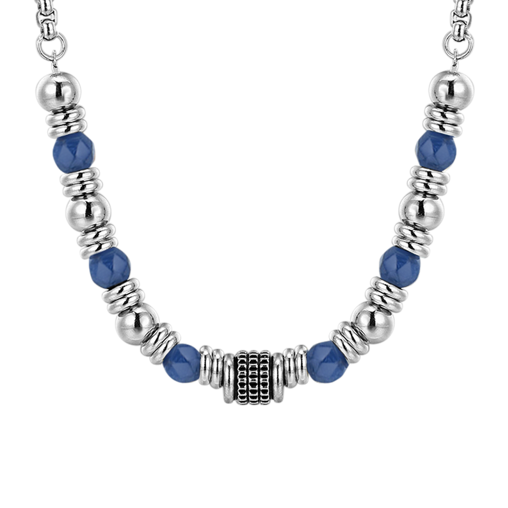 COLLAR ACERO SODALITA HOMBRE AZUL
