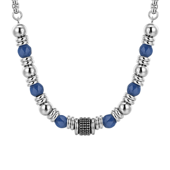 COLLAR ACERO SODALITA HOMBRE AZUL
