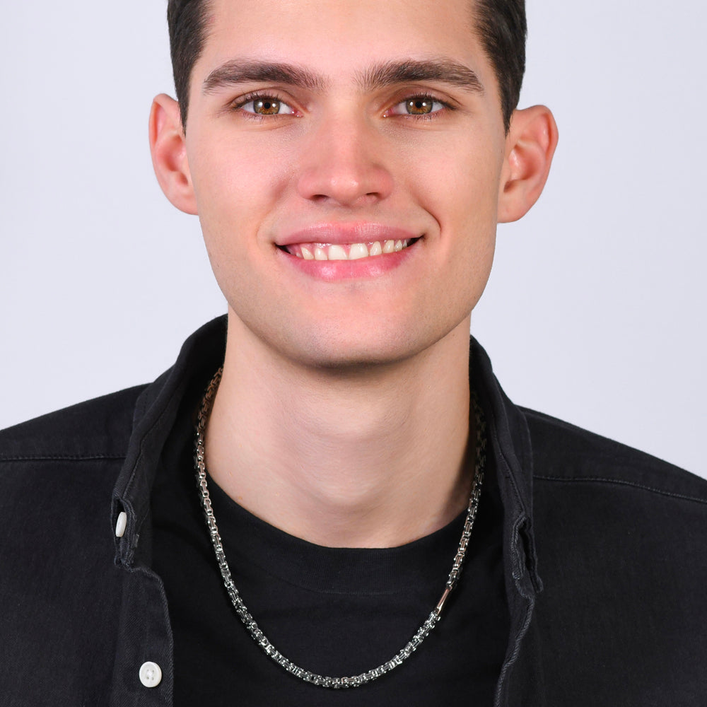 COLLAR DE ACERO PARA HOMBRE IP ROSE ELEMENT