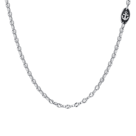 COLLAR DE ACERO PARA HOMBRE CON ANCLA