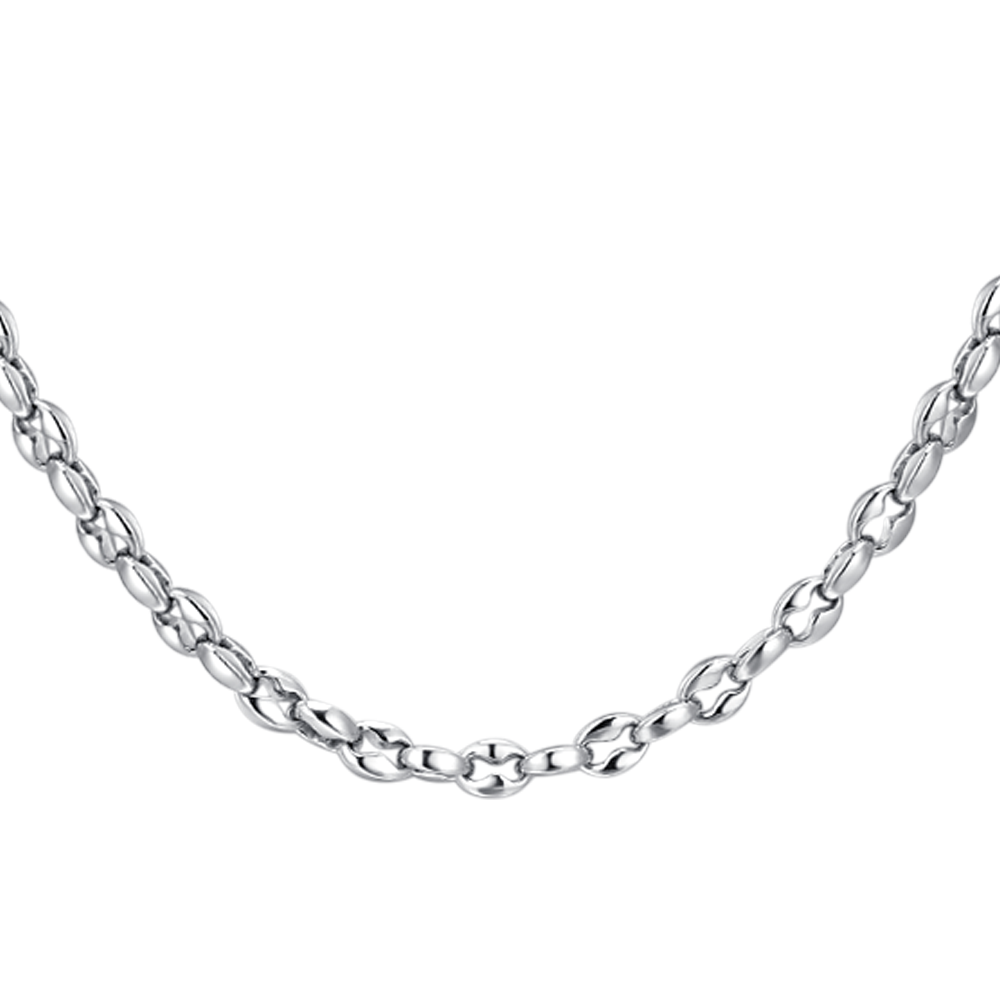 COLLAR DE ACERO PARA HOMBRE CON ROSA DE LOS VIENTOS