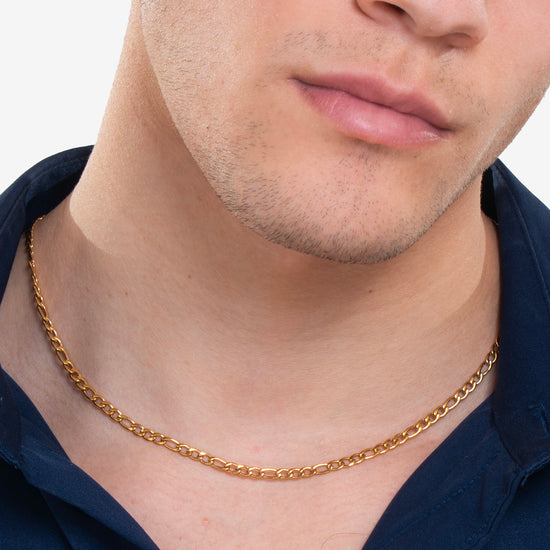 COLLANA UOMO IN ACCIAIO  IP GOLD