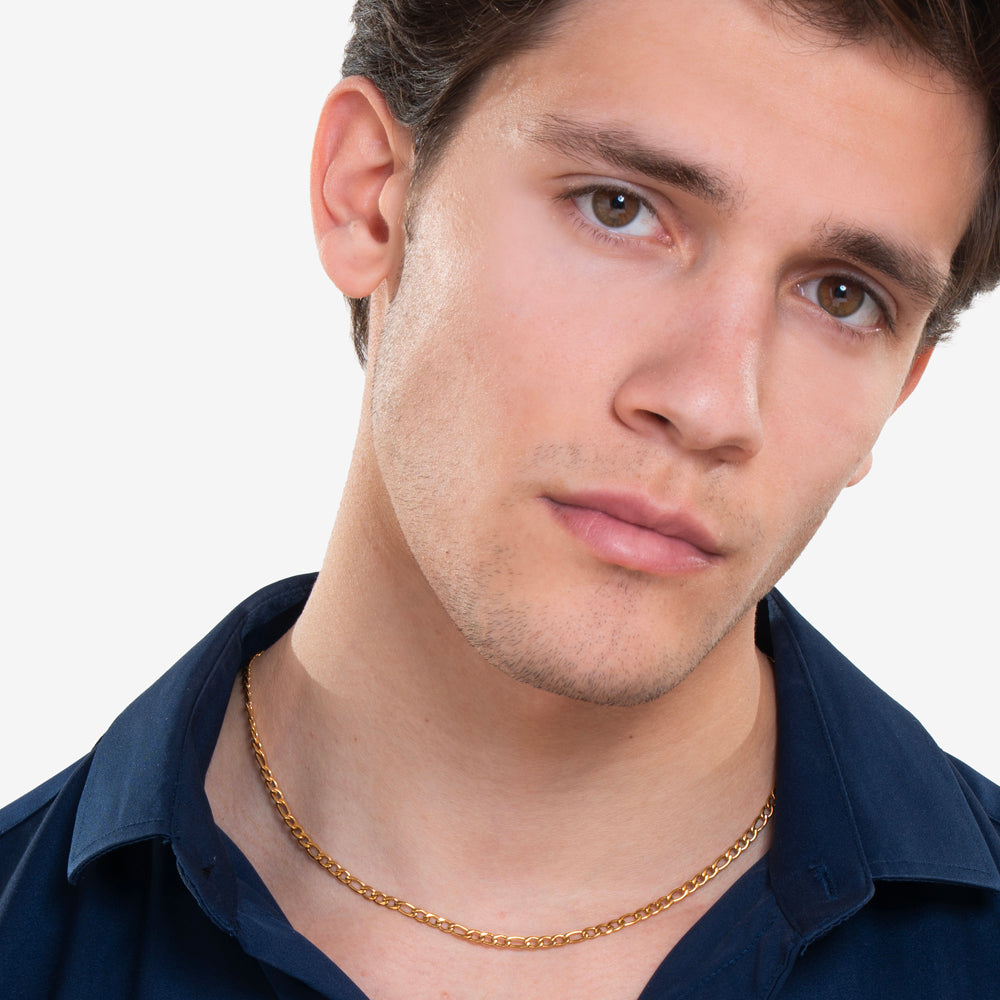 COLLANA UOMO IN ACCIAIO  IP GOLD