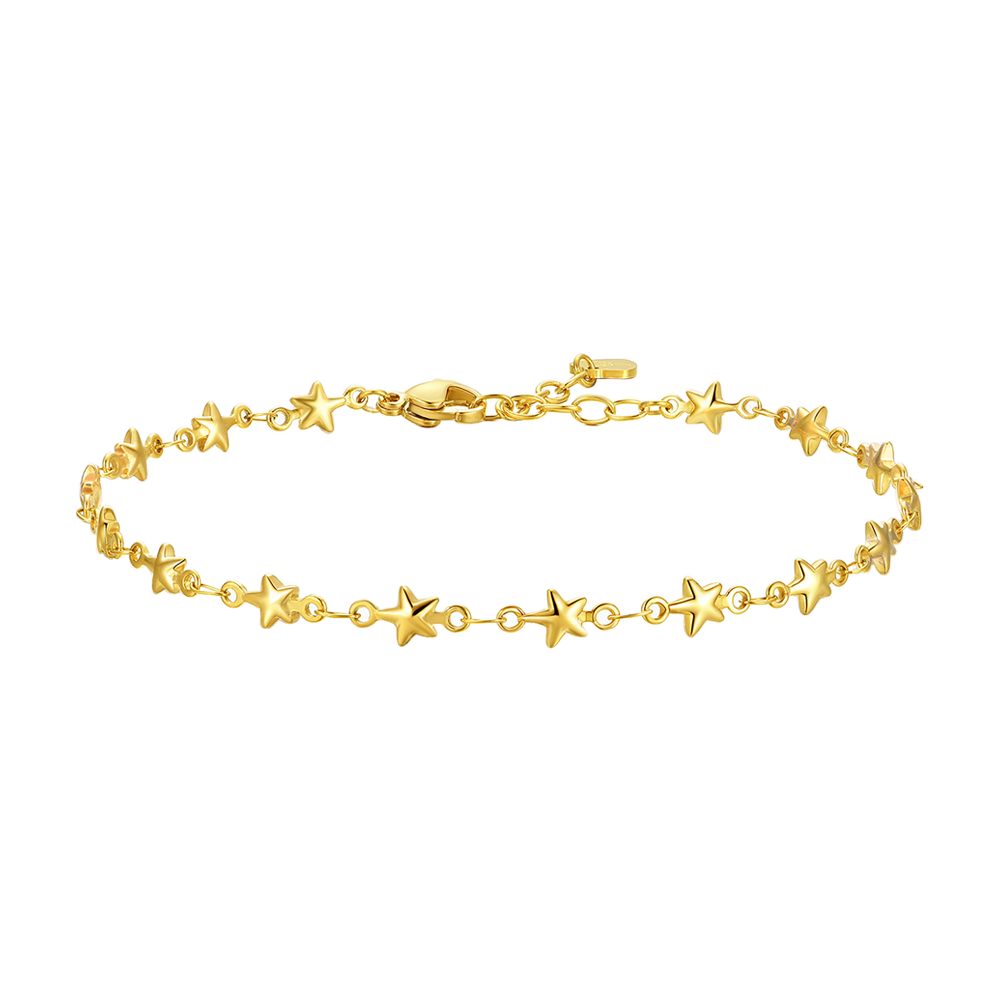 CAVIGLIERA DONNA IN ACCIAIO IP GOLD CON STELLE