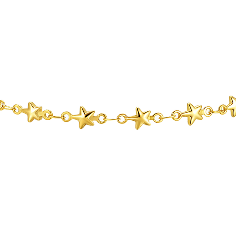 CAVIGLIERA DONNA IN ACCIAIO IP GOLD CON STELLE