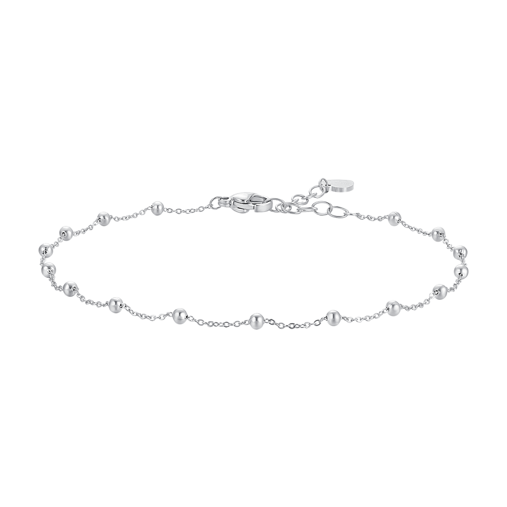 CAVIGLIERA DONNA IN ACCIAIO CON SFERE