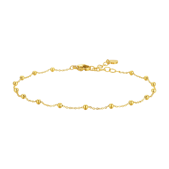 CAVIGLIERA DONNA IN ACCIAIO IP GOLD CON SFERE