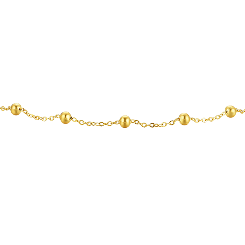 CAVIGLIERA DONNA IN ACCIAIO IP GOLD CON SFERE