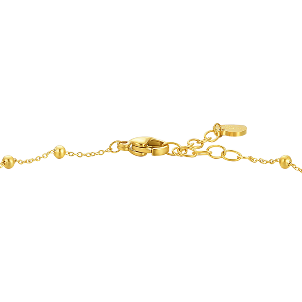 CAVIGLIERA DONNA IN ACCIAIO IP GOLD CON SFERE