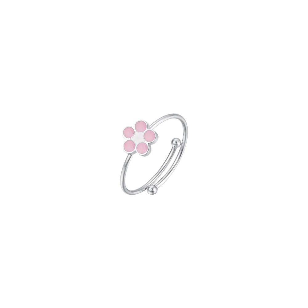 ANILLO DE ACERO NIÑA CON FLOR