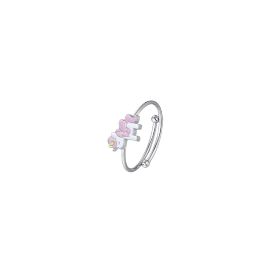 ANILLO DE NIÑA DE ACERO CON UNICORNIO