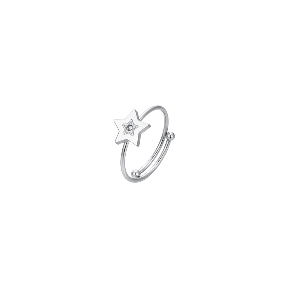 ANILLO DE NIÑA DE ACERO CON ESTRELLA