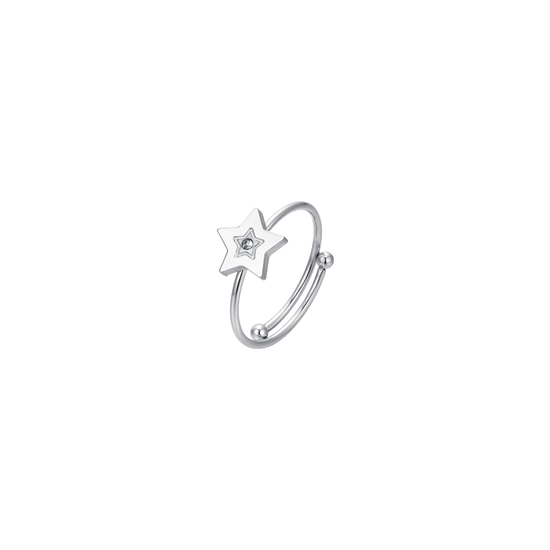 ANILLO DE NIÑA DE ACERO CON ESTRELLA
