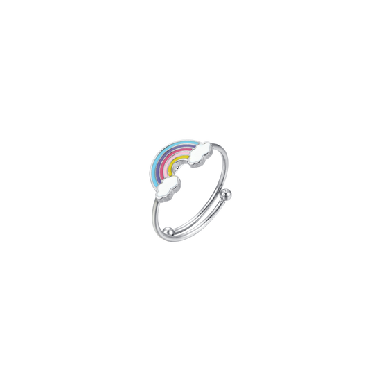 ANELLO BAMBINA IN ACCIAIO CON ARCOBALENO Luca Barra