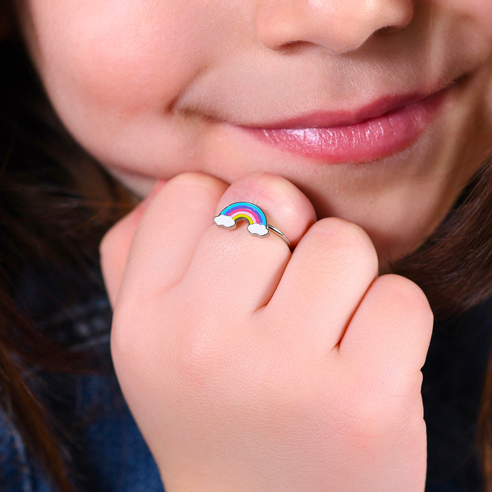 ANILLO ARCO IRIS CHICA DE ACERO