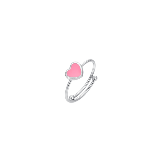ANILLO DE NIÑA DE ACERO CON CORAZÓN