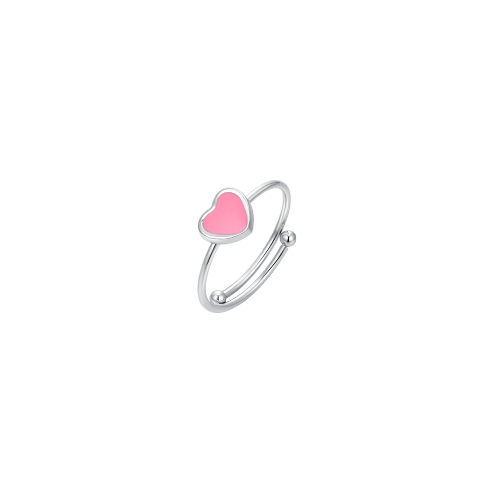 ANILLO DE NIÑA DE ACERO CON CORAZÓN