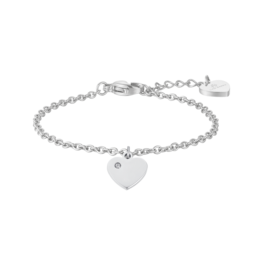 PULSERA DE ACERO NIÑA CON CORAZÓN