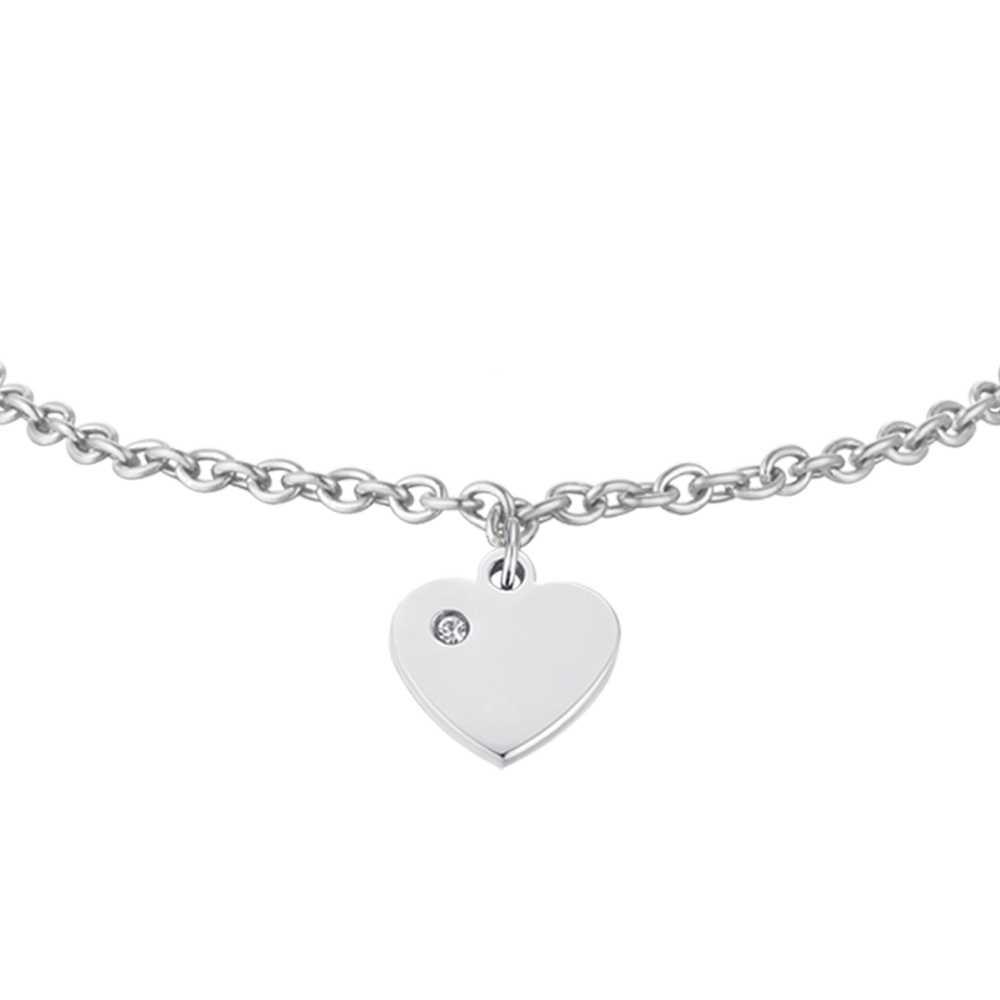 PULSERA DE ACERO NIÑA CON CORAZÓN