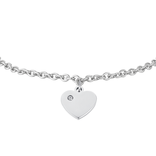 PULSERA DE ACERO NIÑA CON CORAZÓN