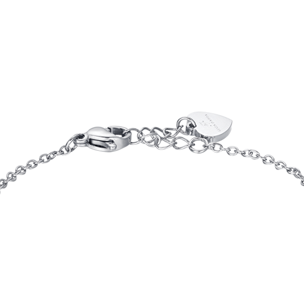 PULSERA PERSONALIZABLE NIÑA DE ACERO CON MARIQUITA