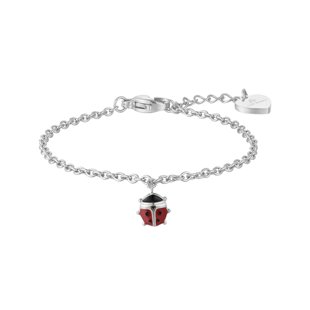 PULSERA DE ACERO NIÑA CON MARIQUITA
