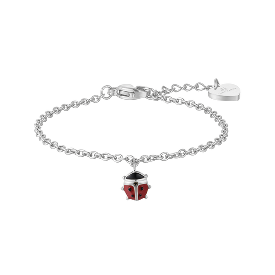 PULSERA DE ACERO NIÑA CON MARIQUITA