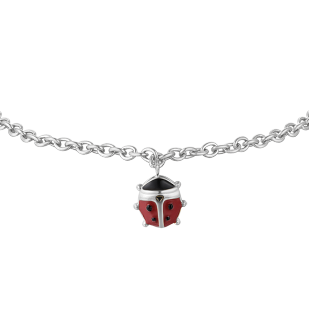 PULSERA DE ACERO NIÑA CON MARIQUITA