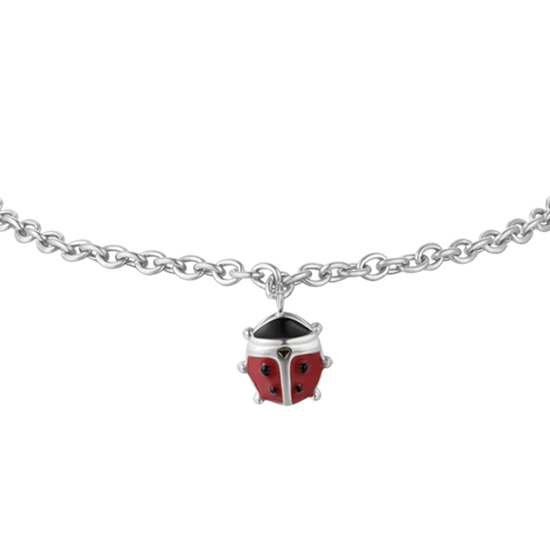 PULSERA DE ACERO NIÑA CON MARIQUITA