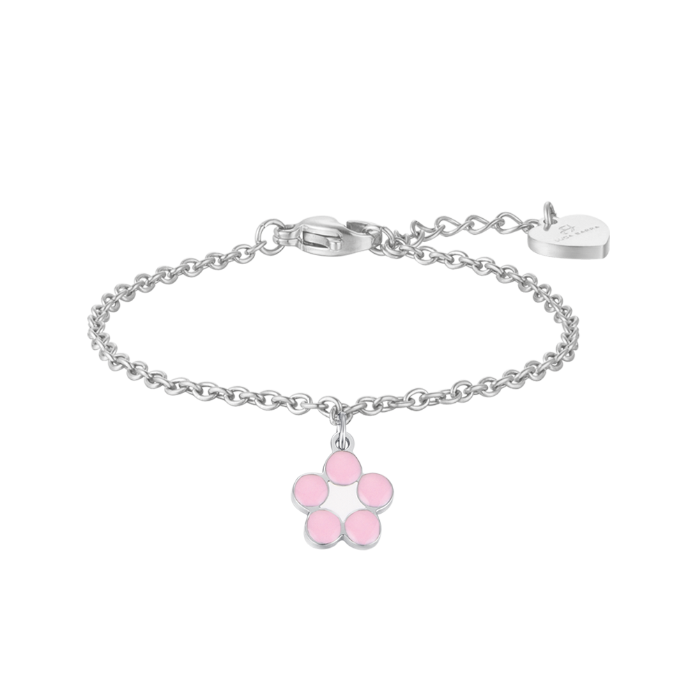 PULSERA DE ACERO NIÑA CON FLOR