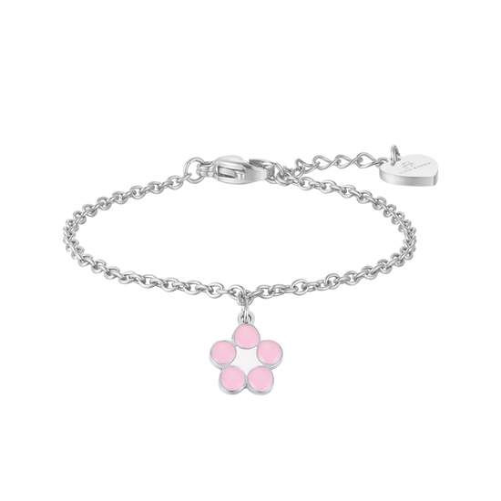PULSERA DE ACERO NIÑA CON FLOR