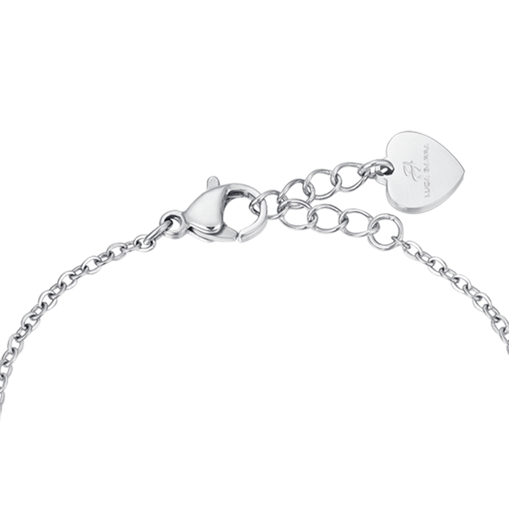 PULSERA DE ACERO NIÑA CON FLORES