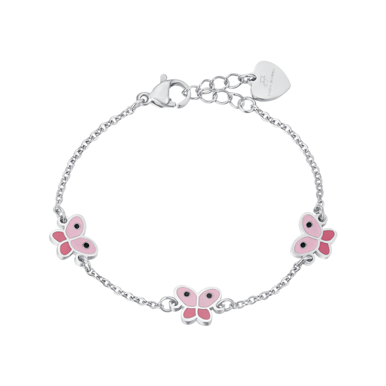 PULSERA INFANTIL DE ACERO CON MARIPOSAS Luca Barra