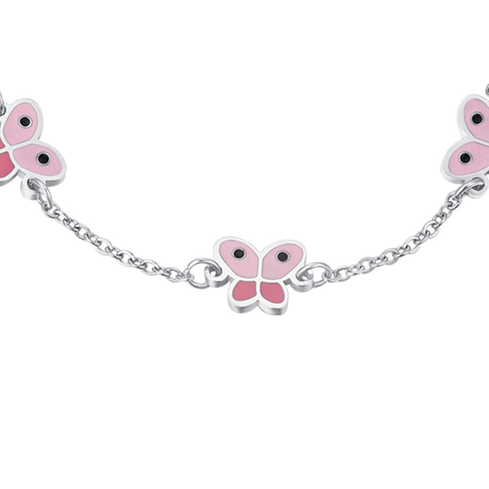 PULSERA DE ACERO PARA NIÑA CON MARIPOSAS