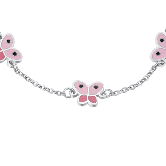PULSERA DE ACERO PARA NIÑA CON MARIPOSAS