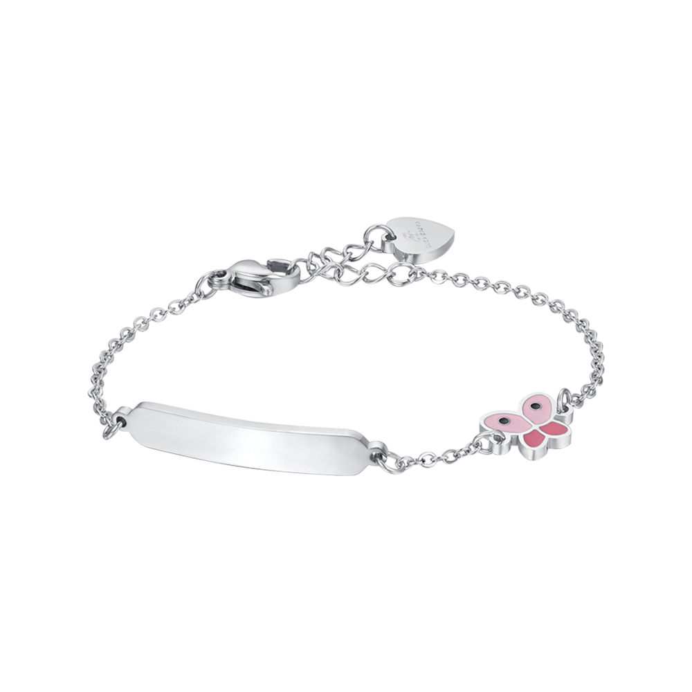 PULSERA DE ACERO NIÑA CON MARIPOSA