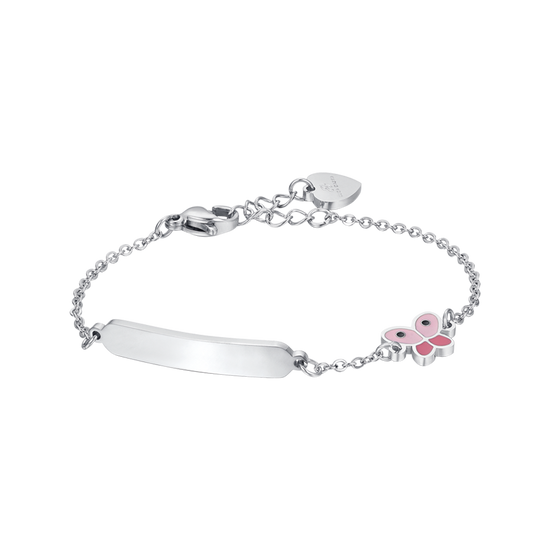 PULSERA DE ACERO NIÑA CON MARIPOSA