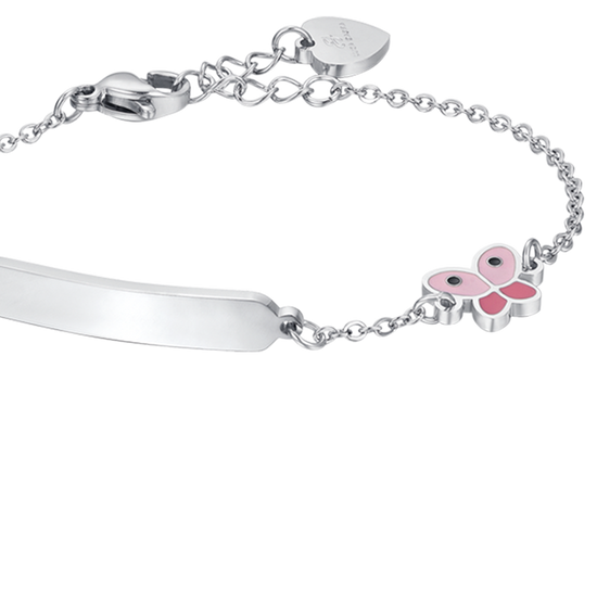 PULSERA DE ACERO NIÑA CON MARIPOSA