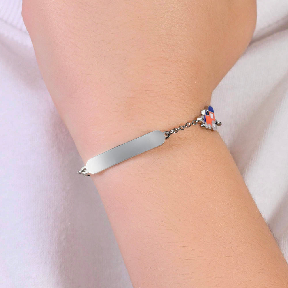 PULSERA DE ACERO PARA BEBÉ CON TREN