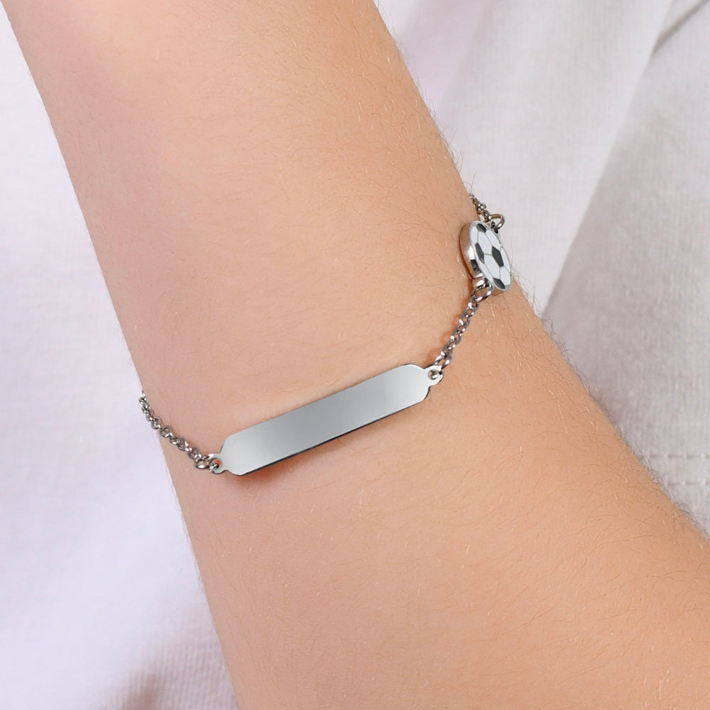 PULSERA DE ACERO PARA BEBÉ CON BOLA