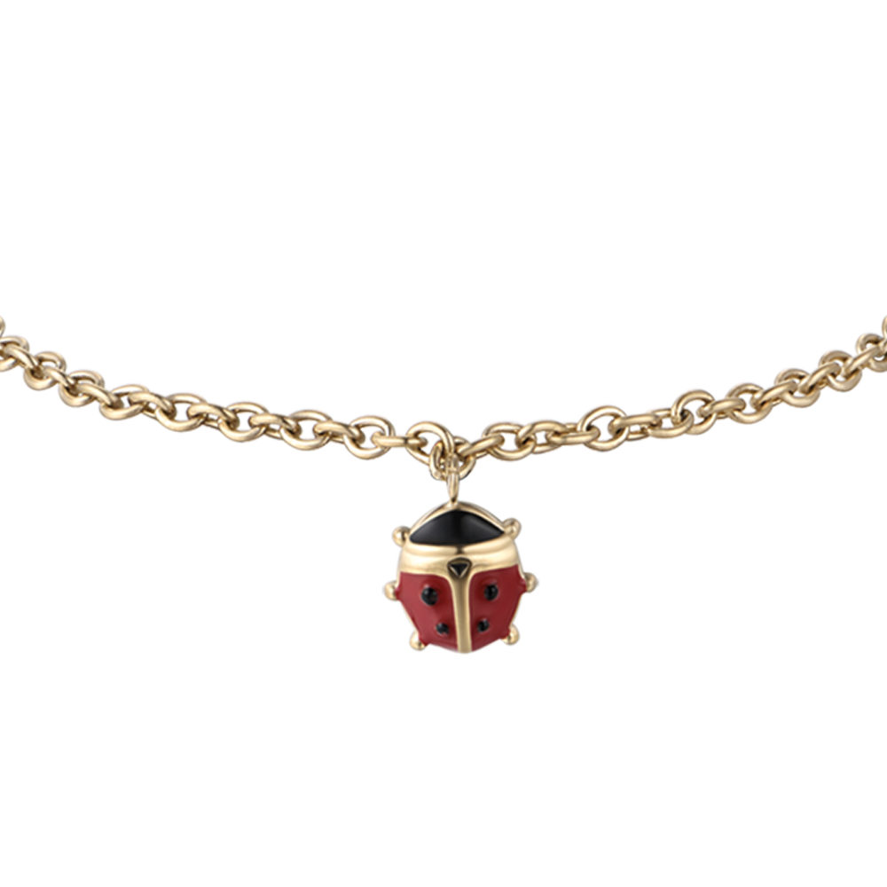 IP ORO ACERO PULSERA NIÑA CON MARIQUITA