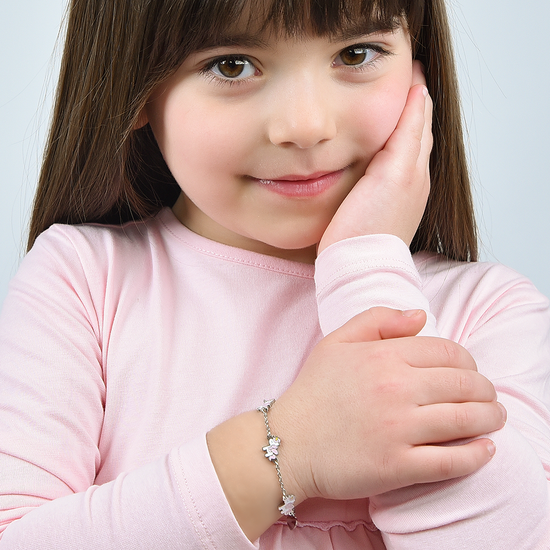 PULSERA DE ACERO PARA NIÑA CON UNICORNIOS