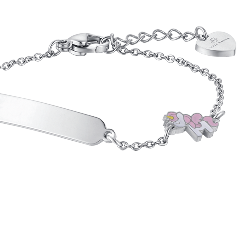 PULSERA DE ACERO PARA NIÑA CON UNICORNIO