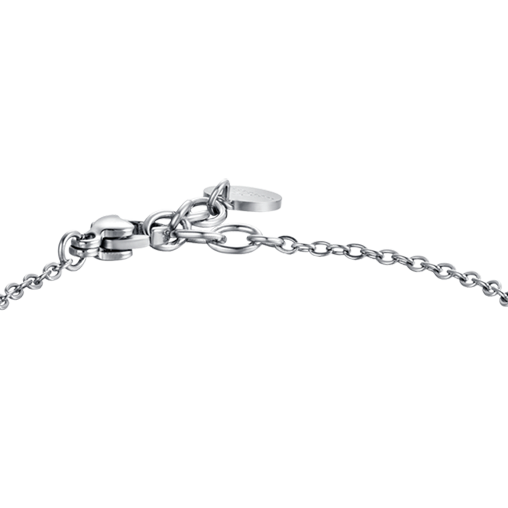 PULSERA DE ACERO PARA BEBÉ CON PIEDRAS AZULES Y NEGRAS