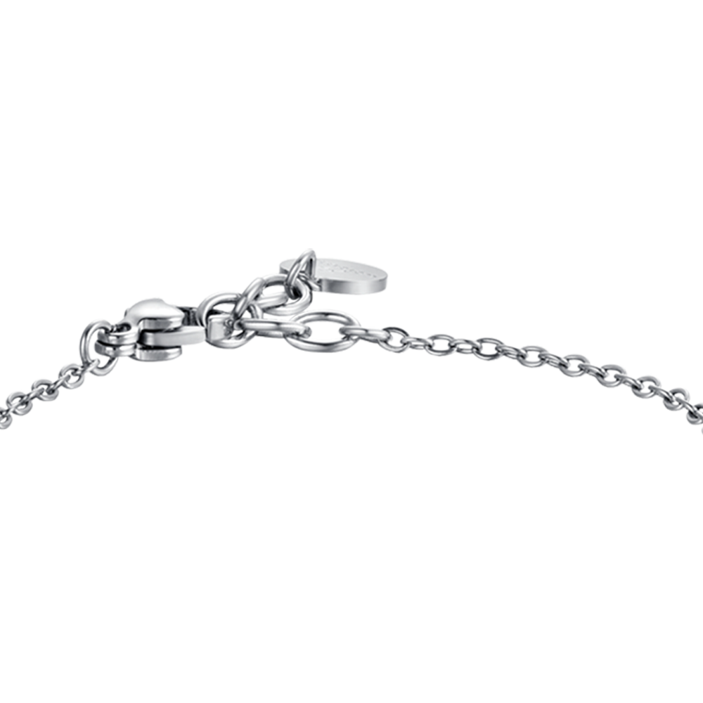 PULSERA DE ACERO PARA BEBÉ CON PIEDRAS AMARILLAS Y ROJAS