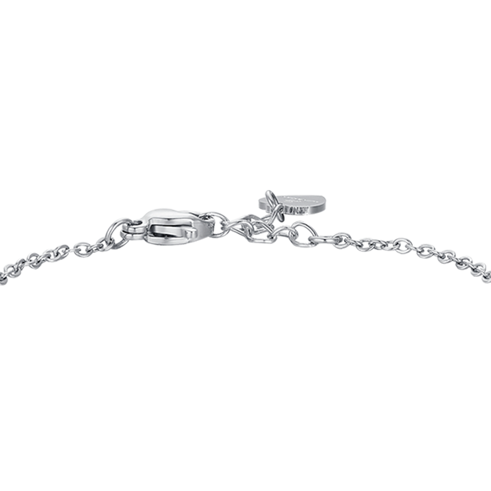 PULSERA OSITO DE ACERO CON CRISTALES BLANCOS