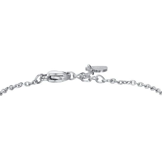 PULSERA DE ACERO NIÑA CON CORONA CON CRISTALES BLANCOS