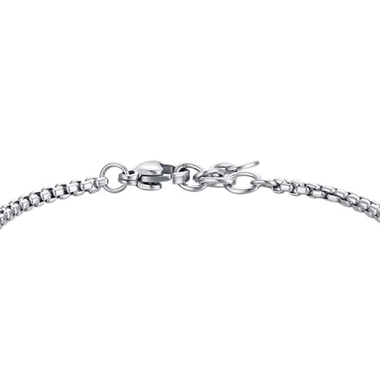 PULSERA DE ACERO PARA BEBÉ CON HEMATITES GRIS Y ANCLA